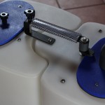 Solution tank lid and locking handle