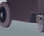 200mm Rear wheels: For stair climbing and pushing over uneven surfaces.
100mm Swivel castors: Heavy duty and easy rolling.
